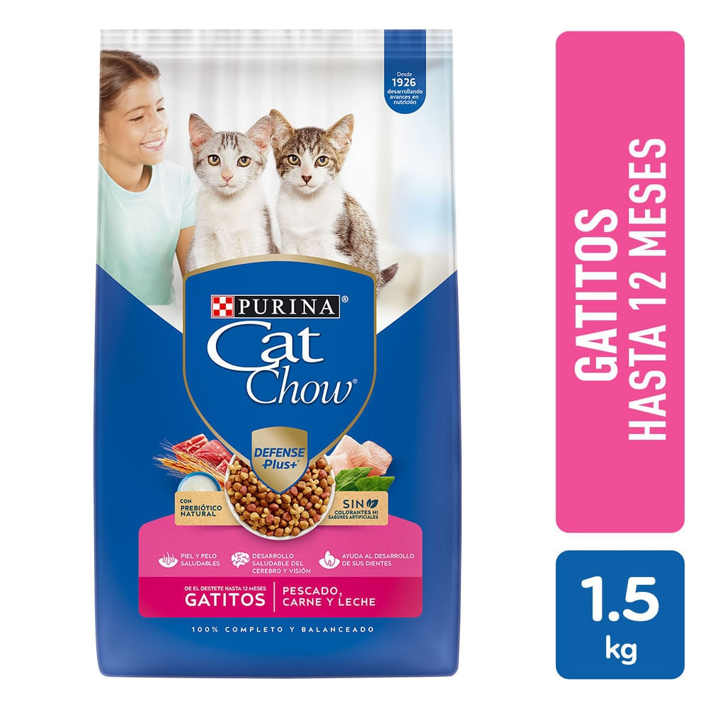 Alimento Gatitos Pescado Carne Leche Cat Chow