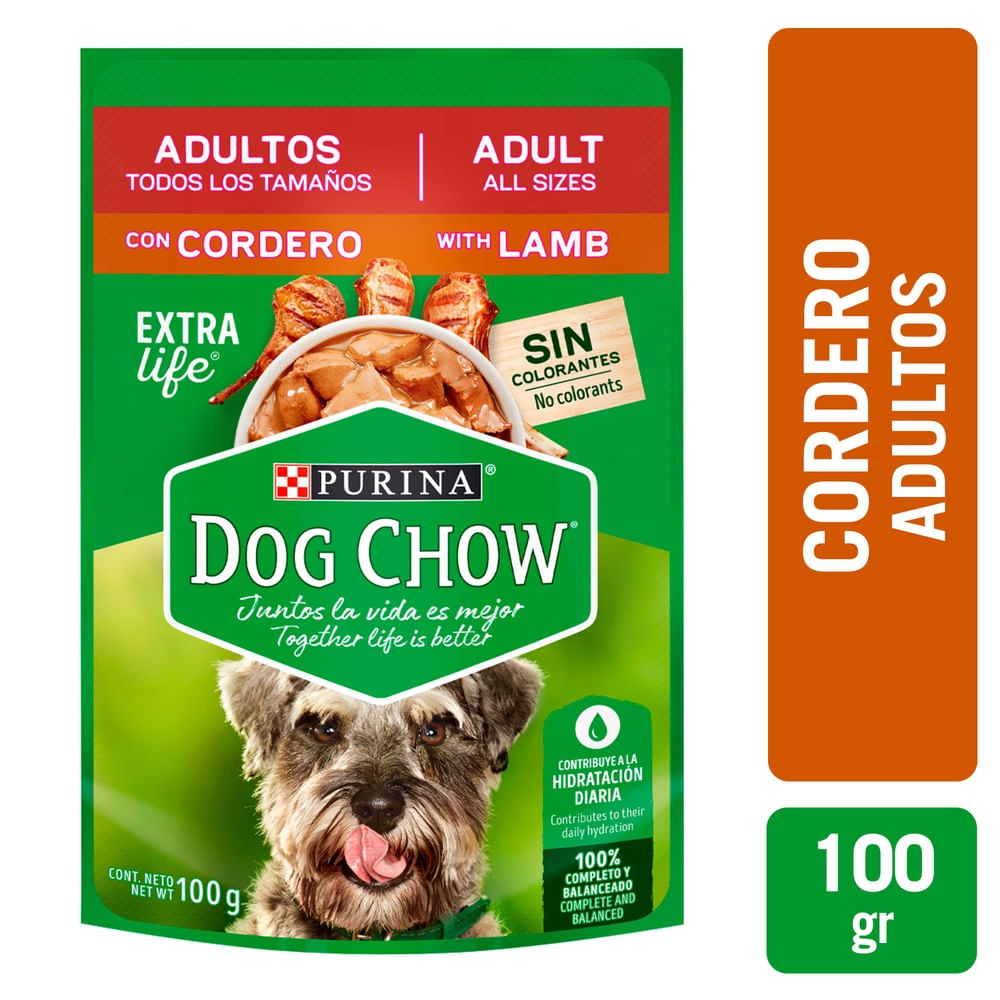 Comida húmeda para perro Purina Dog Chow todos los tamaños cordero - 100 g