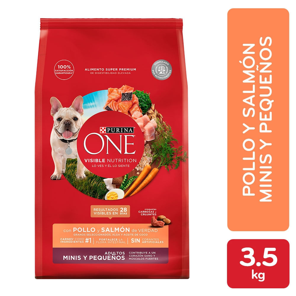 Comida para perro Purina One adultos minis y pequeños Pollo y Salmón - 3.5 kg