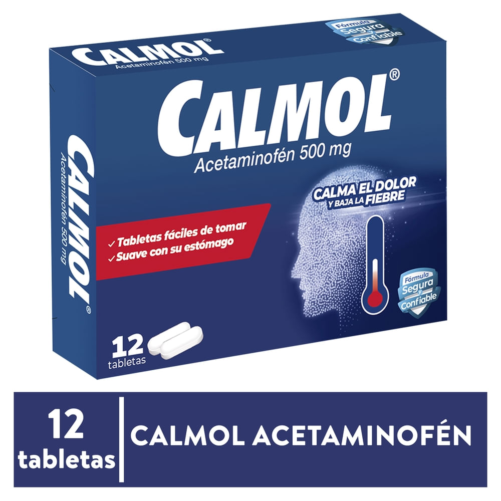 Calmol 500 Mg 12 Tabletas