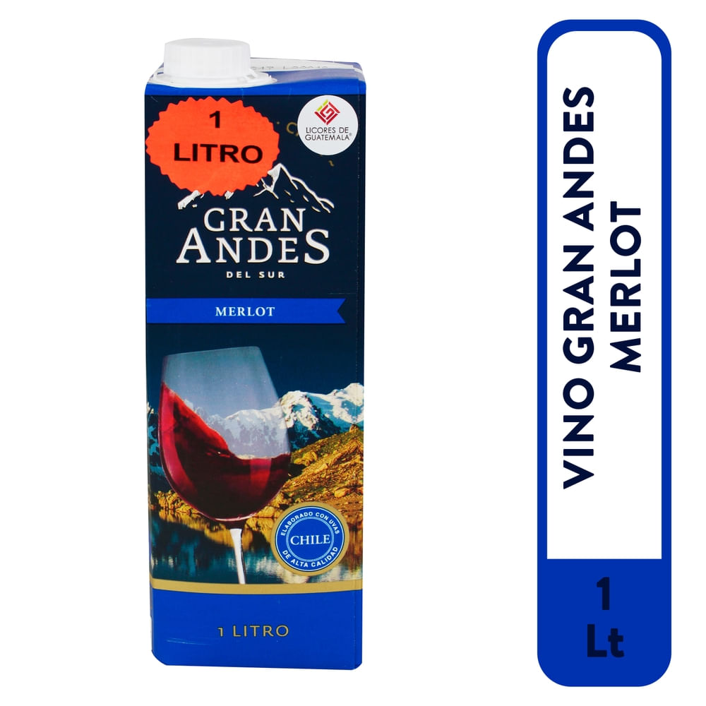 Vino Tetra Gran Andes Merlot - 1000 ml