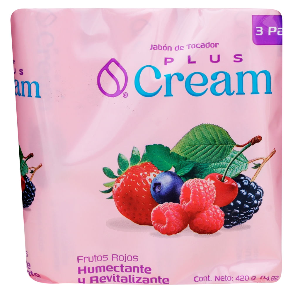 Jabón Plus Cream frutos rojos - 420 g