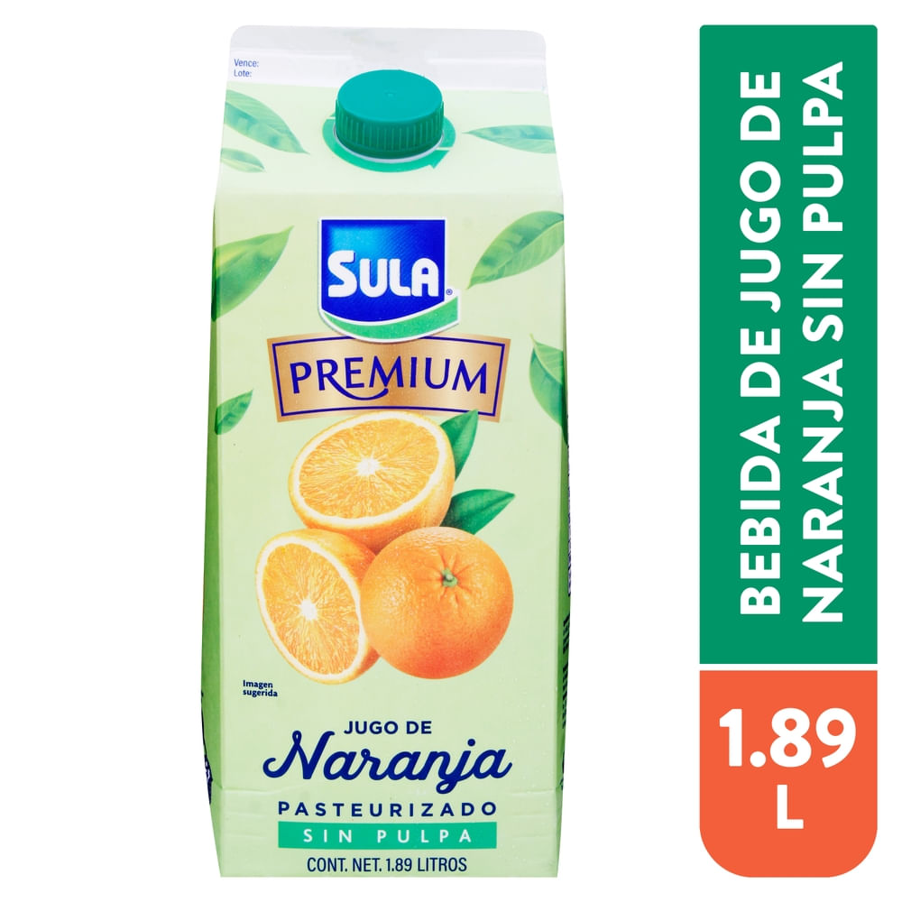 Jugo Sula De Naranja Premium Sin Pulpa- 1.89 L