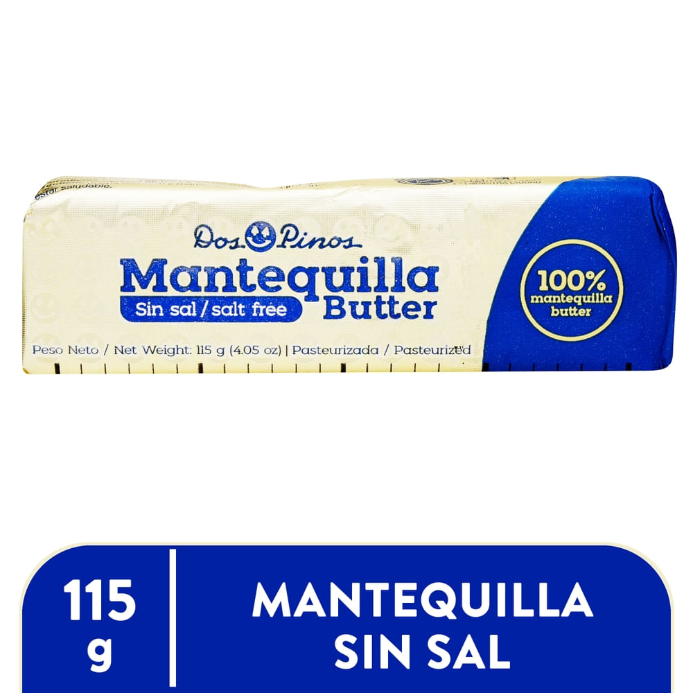 Mantequilla Dos Pinos Barra Sin Sal - 115 g