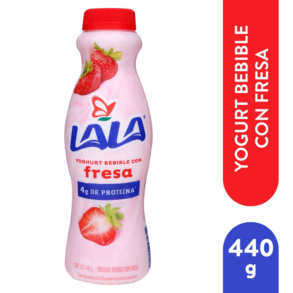 Yogurt Lala Bebible Fresa - 440ml