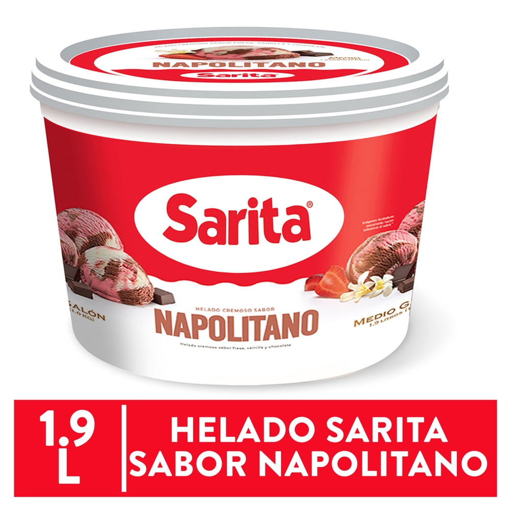 Helado Sarita Sabor Napolitano - 1.9 L