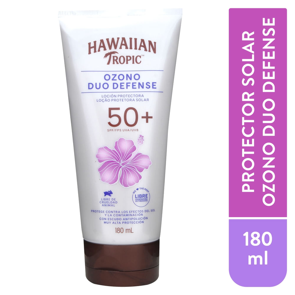 Protector solar Hawaiian Tropic ozono dúo defense FPS 50 - 180 ml