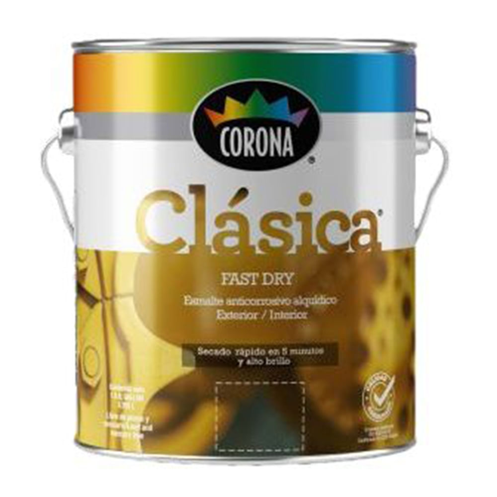 Pintura Corona Clasica Anticorrosivo Fastdry Blanco