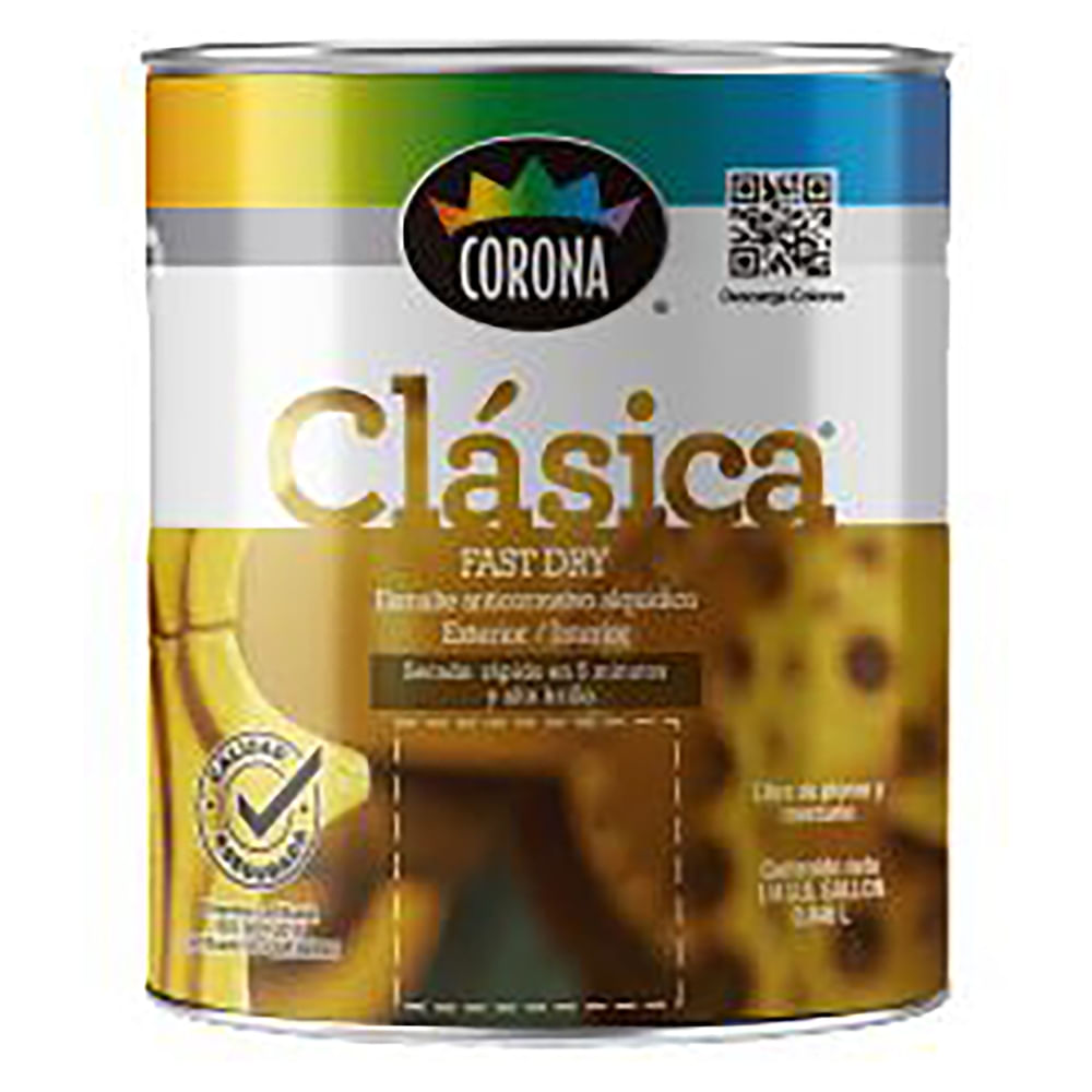 Pintura Corona Fastdry Anticorrosivo Negro Cuarto