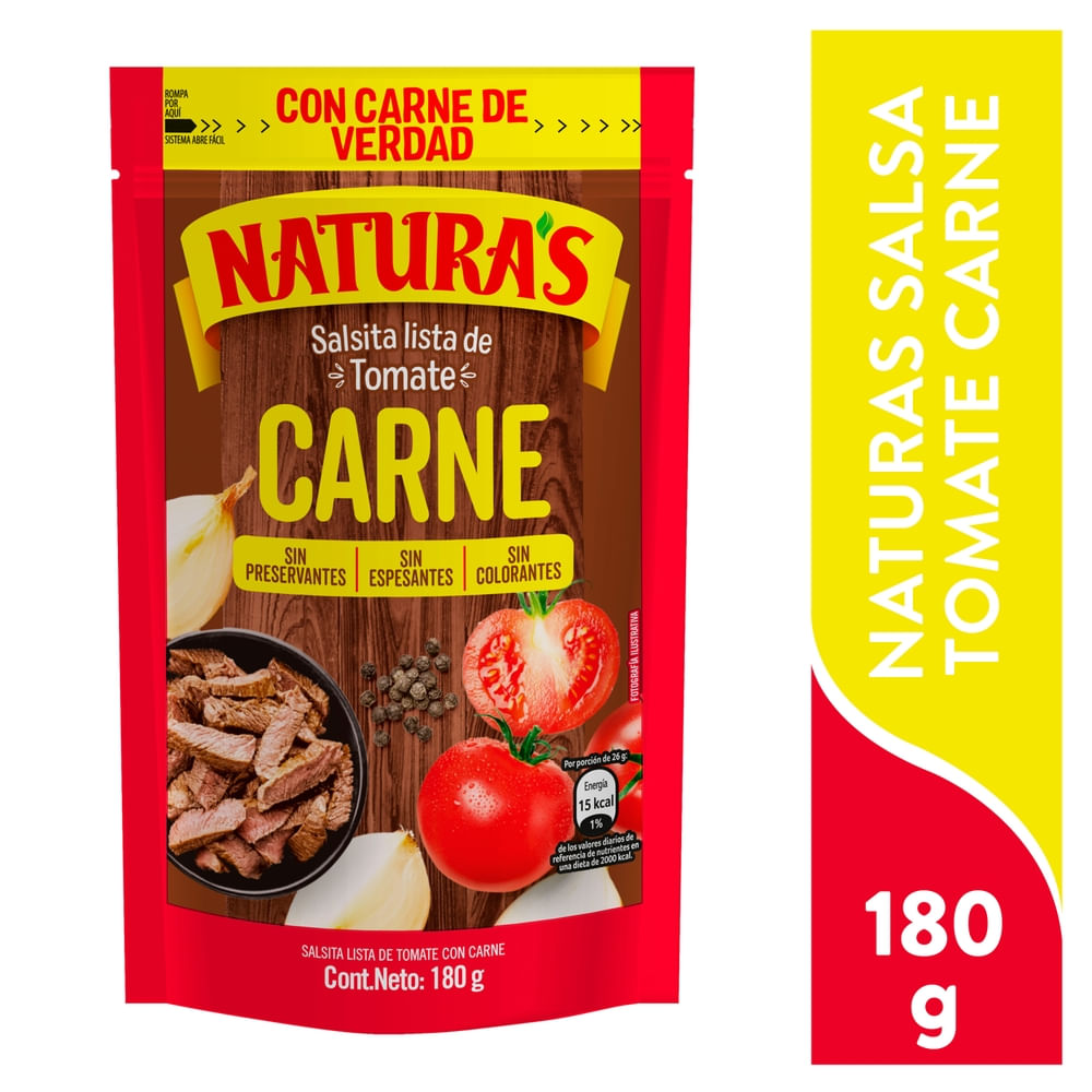 Salsa Natura's Carne en Tomate - 180 g