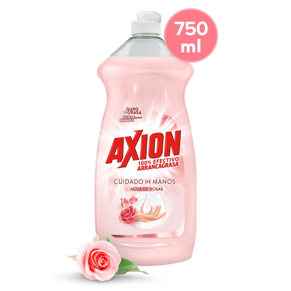 Lavaplatos Axion Agua de Rosas Líquido - 750 ml