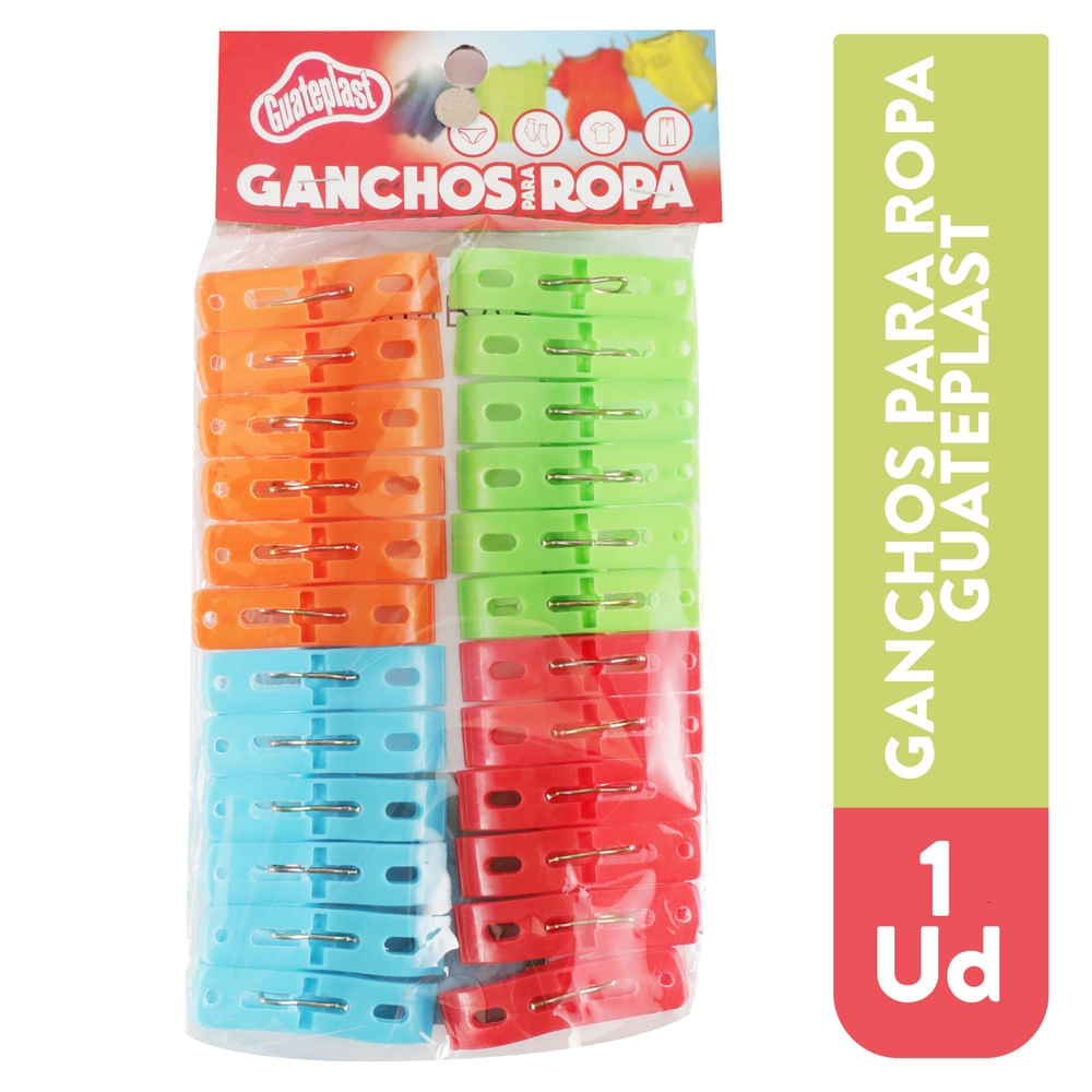 Gancho P/ Ropa Basico (24 Un) Guateplast Surtido 0