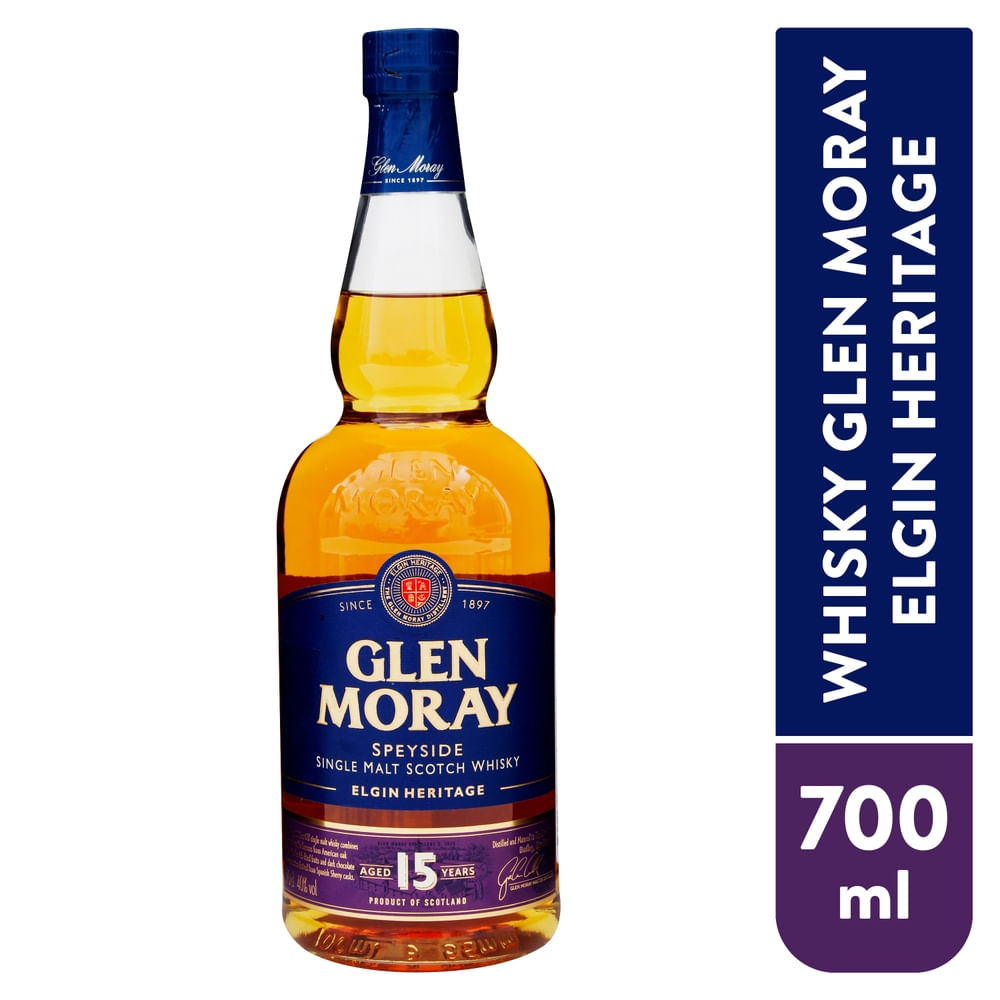 Whisky escocés Glen Moray 15 single malt - 700 ml