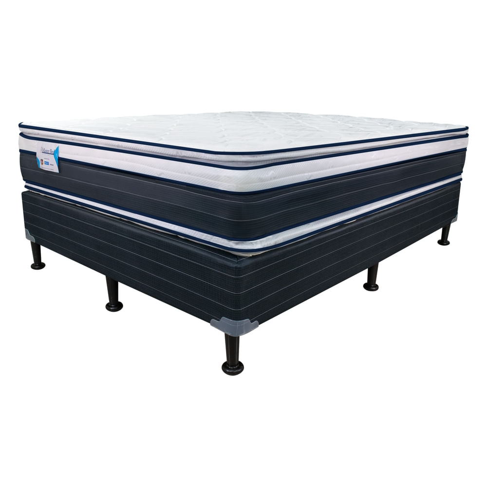 Cama Matrimonial Masterbed Doble Pillow Confort Firme