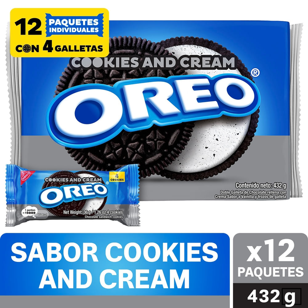 Galletas Oreo Coockies & Cream 12 Pack
