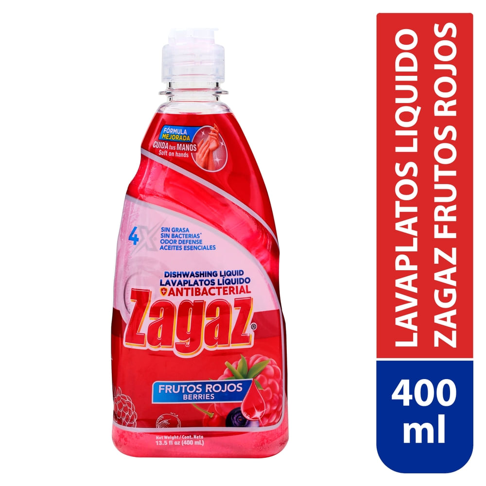 Lavaplatos Zagaz líquido frutos rojos - 400 ml