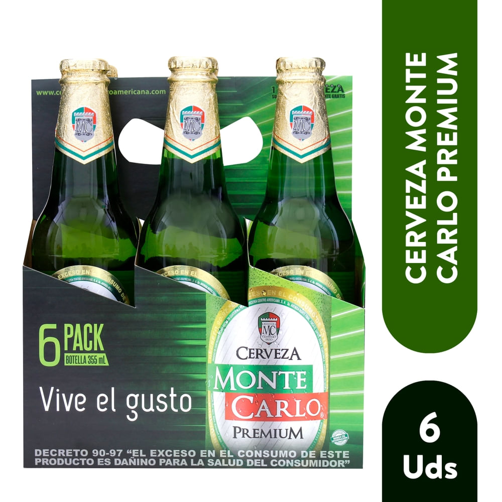 Cerveza Monte Carlo en botella 6 Pack - 2130 ml