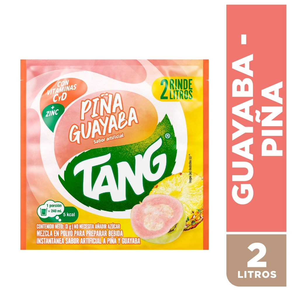 Bebida en polvo Tang sabor Piña y Guayaba - 13 g