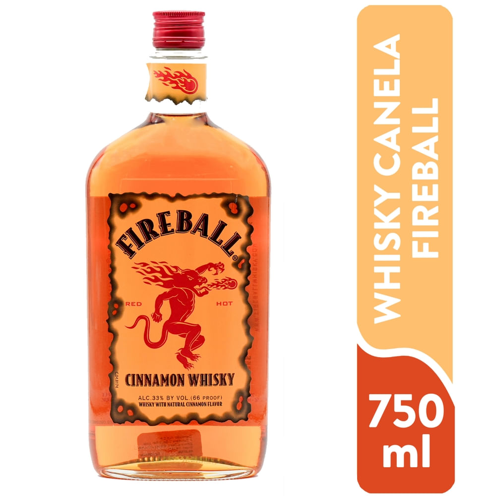 Whisky Fireball sabor canela - 750 ml