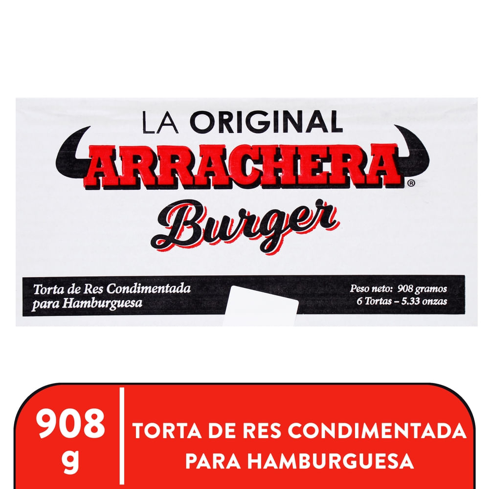 Tortas de res Rapiditas arrachera para hamburguesa 6 Uds - 2 lb