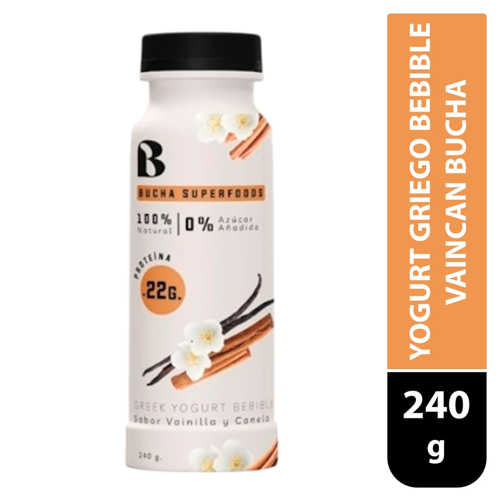 Yogurt Griego Vainilla Canela Bucha