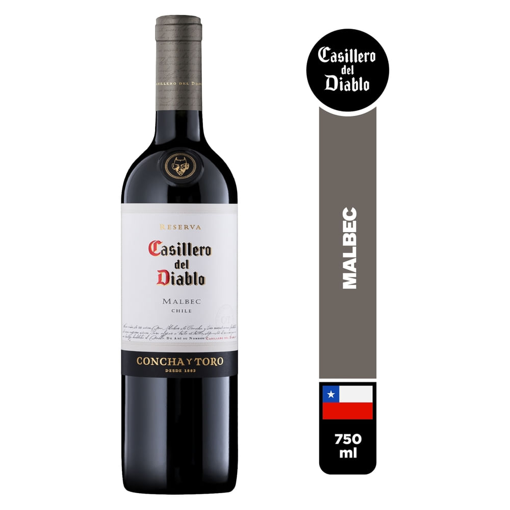 Vino Malbec Casillero Del Diablo