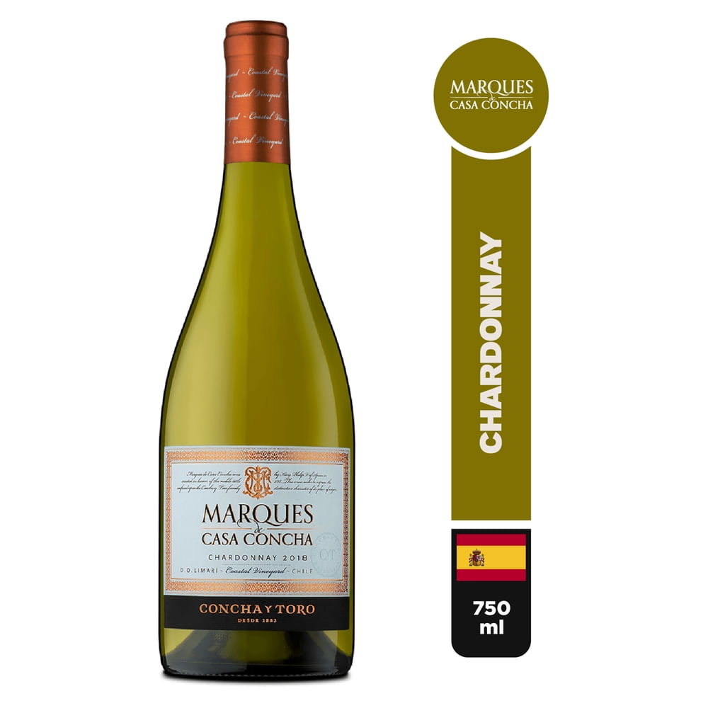 Vino blanco Marques Casa Concha chardonnay - 750 ml