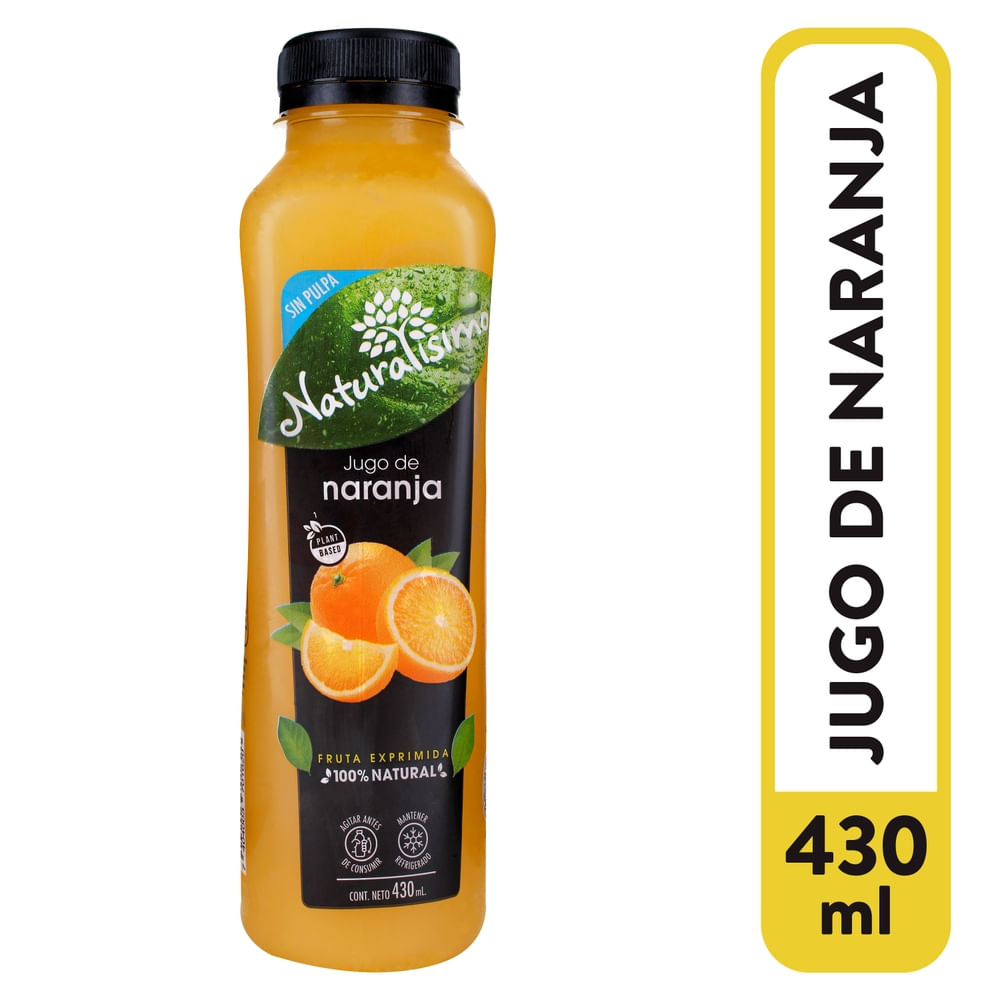 Bebida Naturalisimo naranja sin pulpa natural - 430 ml