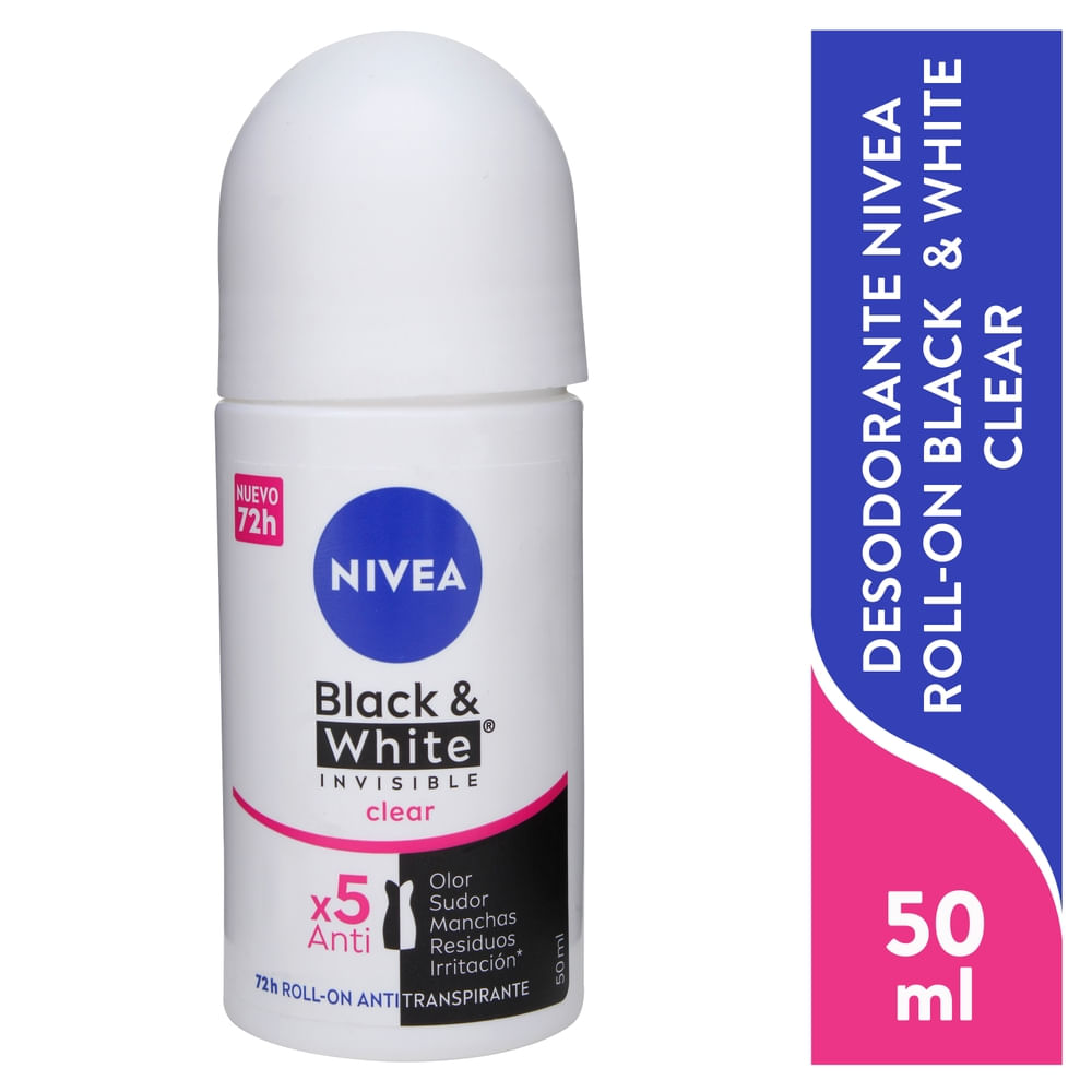 Desodorante Mujer Clear B&W Nivea Roll On