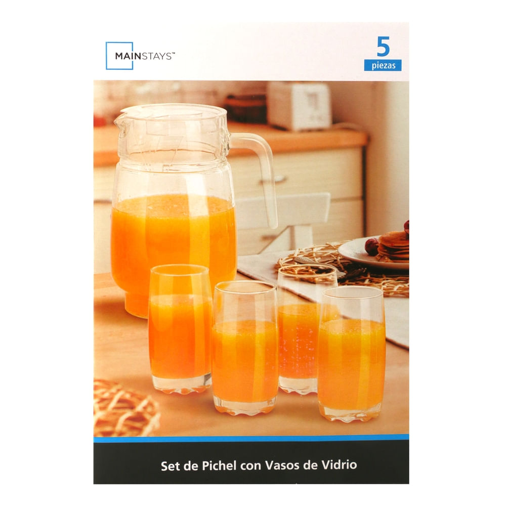 Pichel Mainstays con vasos de vidrio - 5 pzas