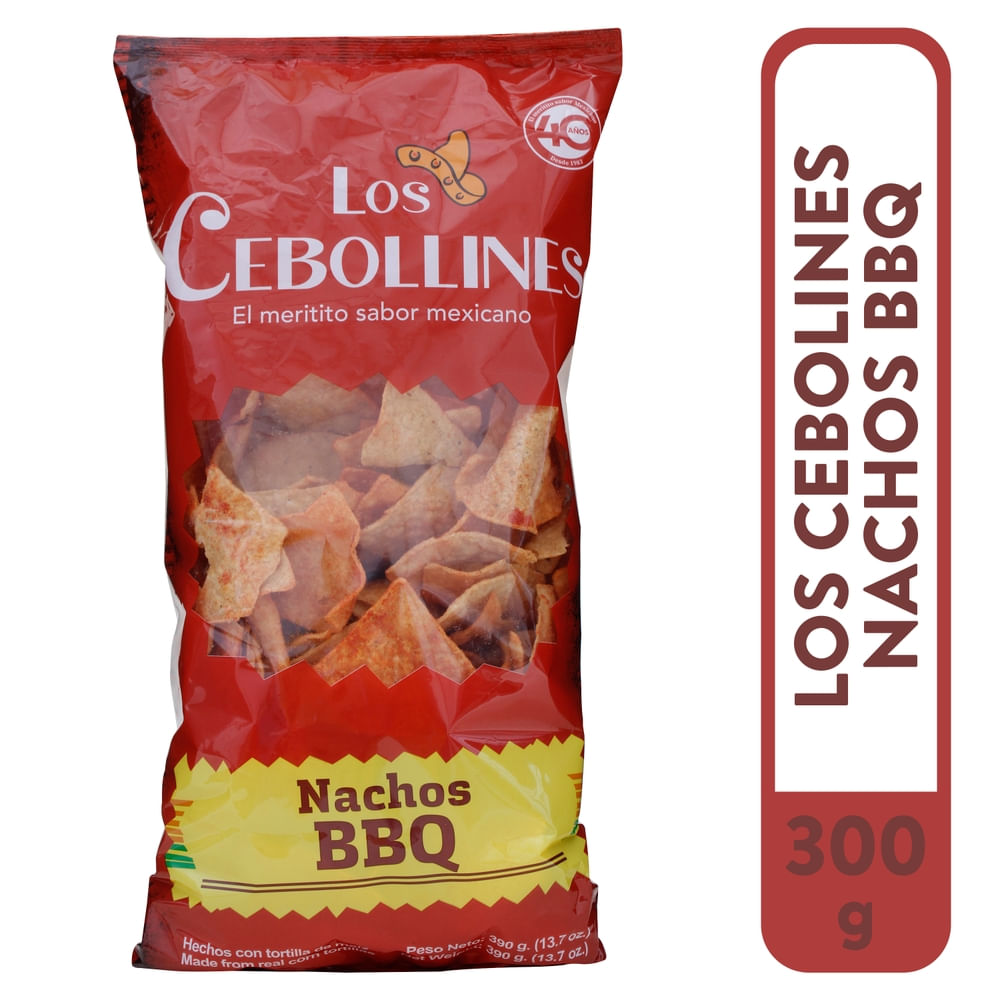 Nachos Los Cebollines bbq bolsa - 390 g