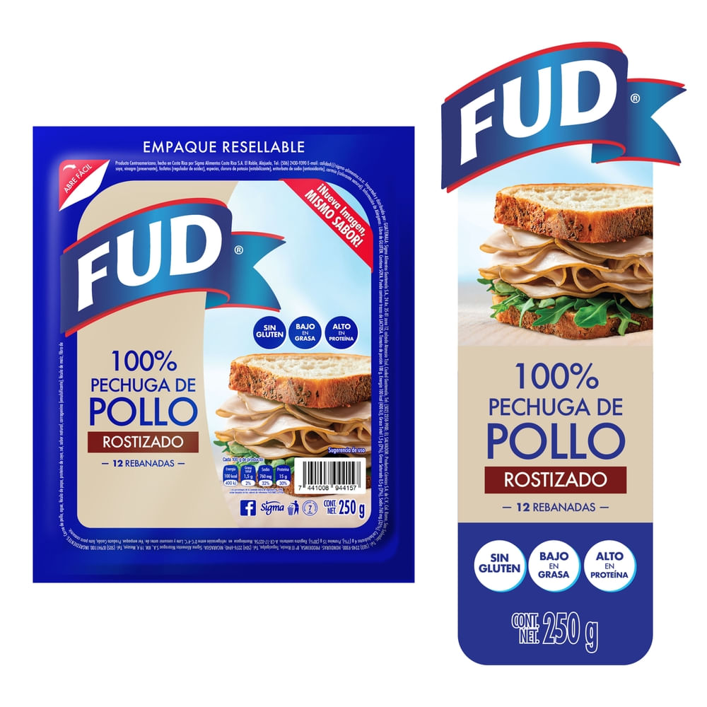 Jamón Fud Pechuga De Pollo Rostizado - 250 g