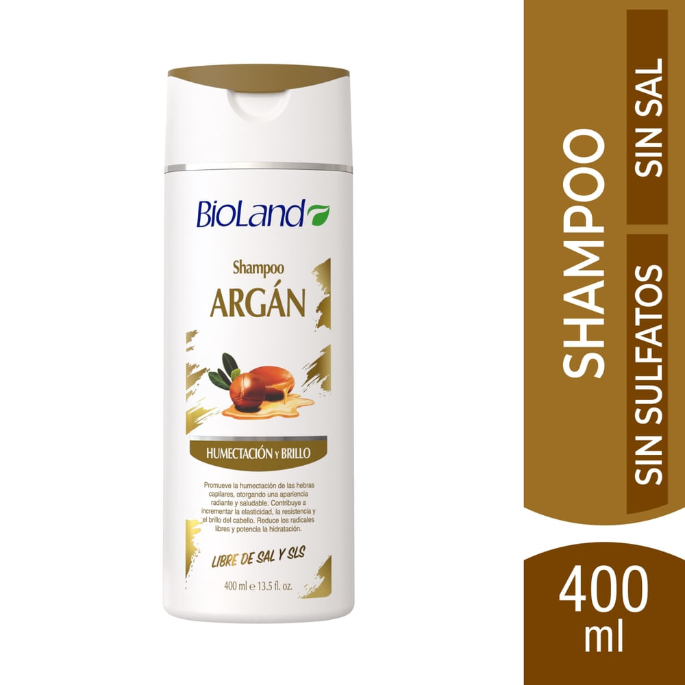 Shampoo Argán Humectación Sin Sal Bioland