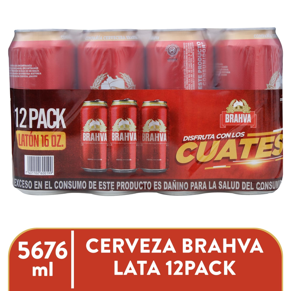 Cerveza Brahva Lata 12 Pack - 5676 ml