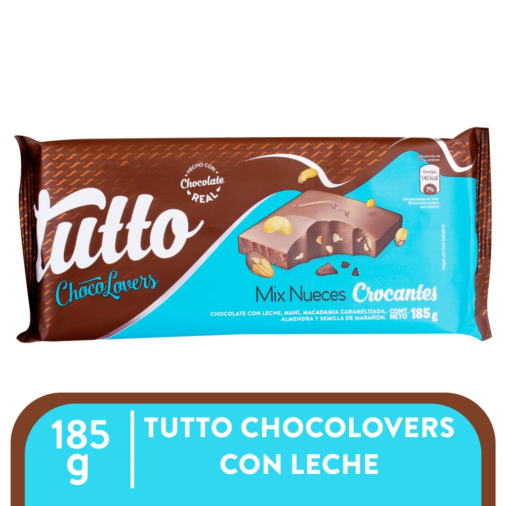 Chocolates Tutto chocolovers mix nueces crocantes - 185 g