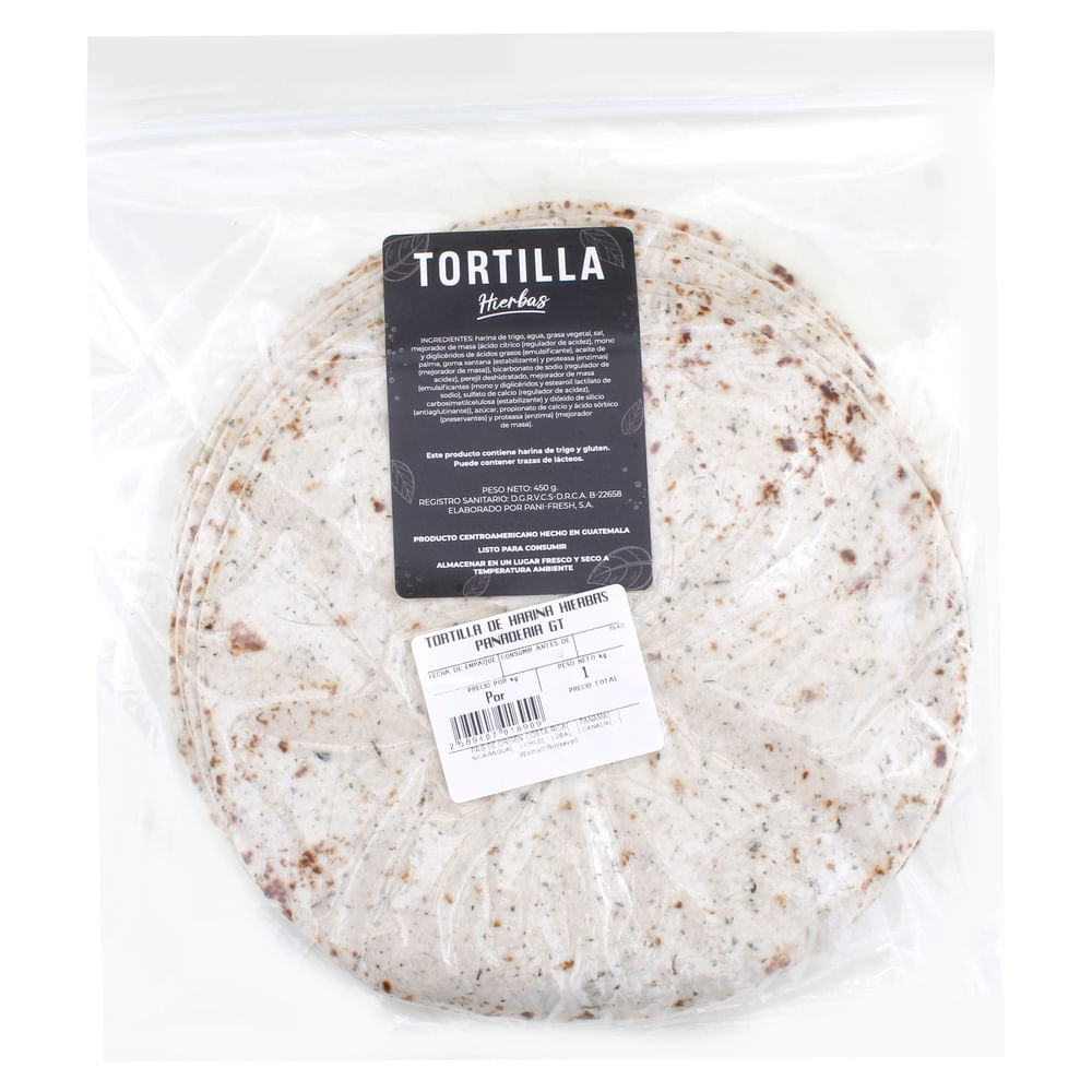 Tortilla De Harina Sabor Hierbas Perejil - 450 g