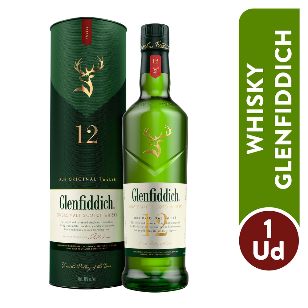 Whisky Glenfiddich 12 Años - 750 ml