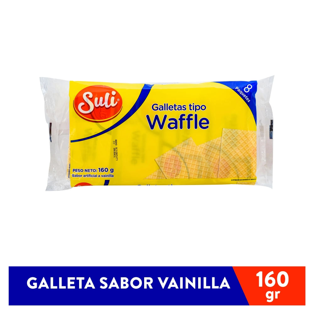 Galleta Suli Waffle Vainilla 8 Unidades - 160 g