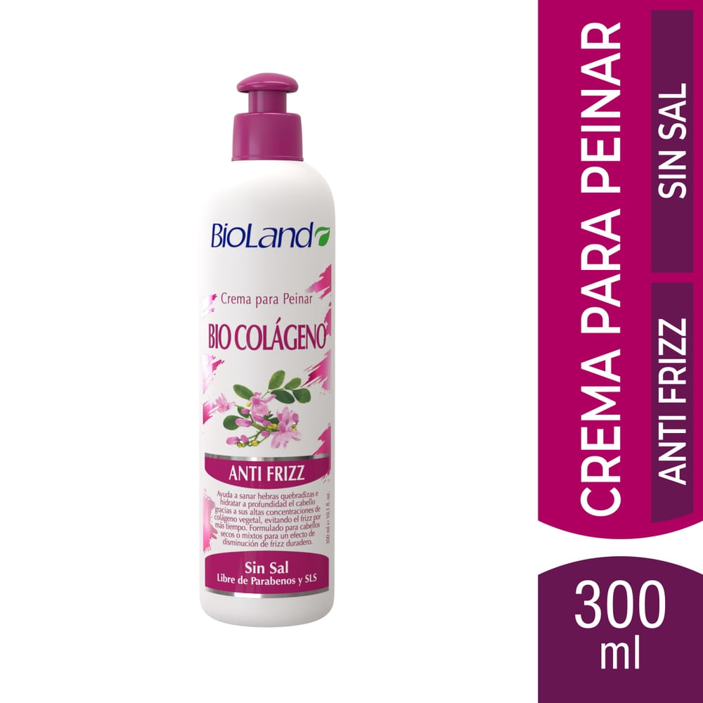 Crema Peinar Anti Frizz Bio Colágeno Bioland