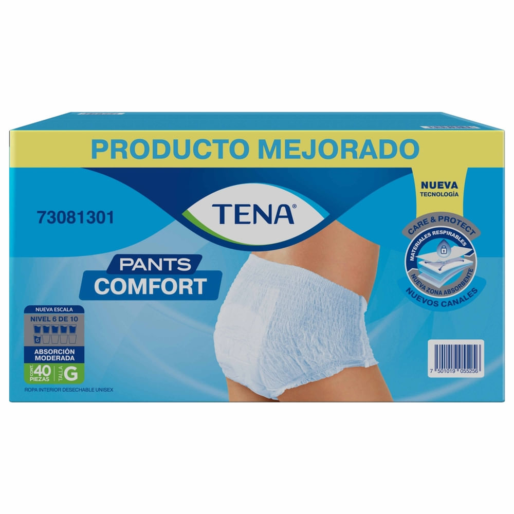 Pañal para adulto Tena pants comfort talla G - 40 Uds