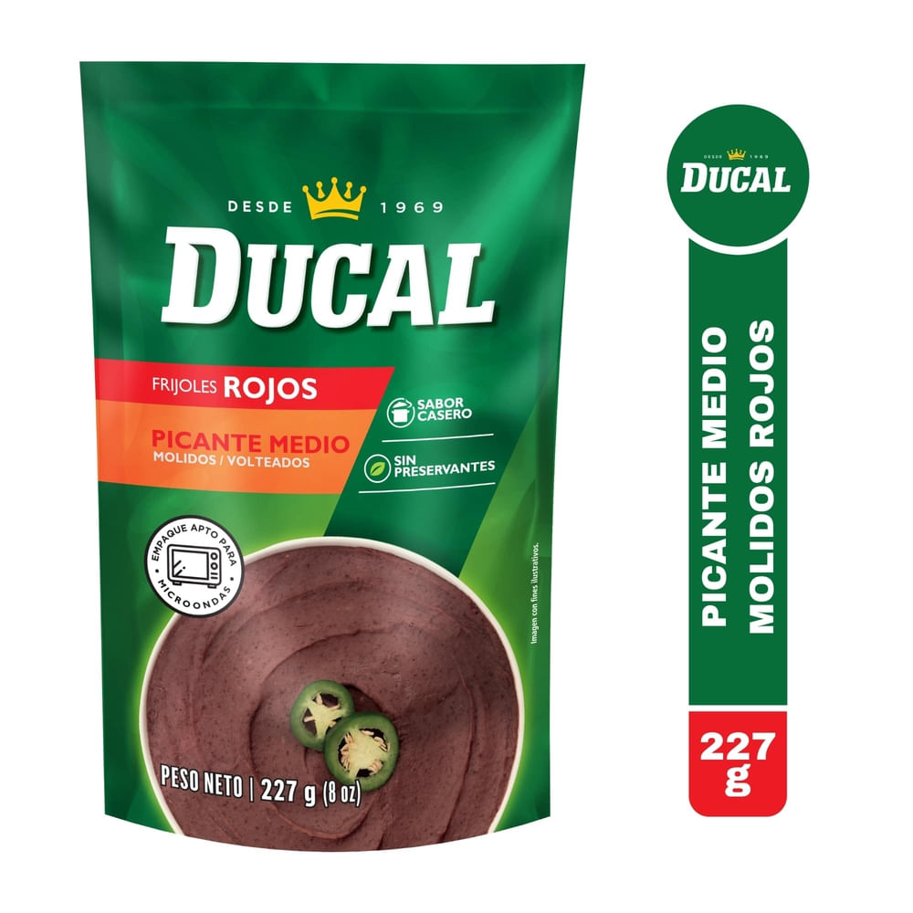 Frijol Ducal rojo volteado picante - 227 g