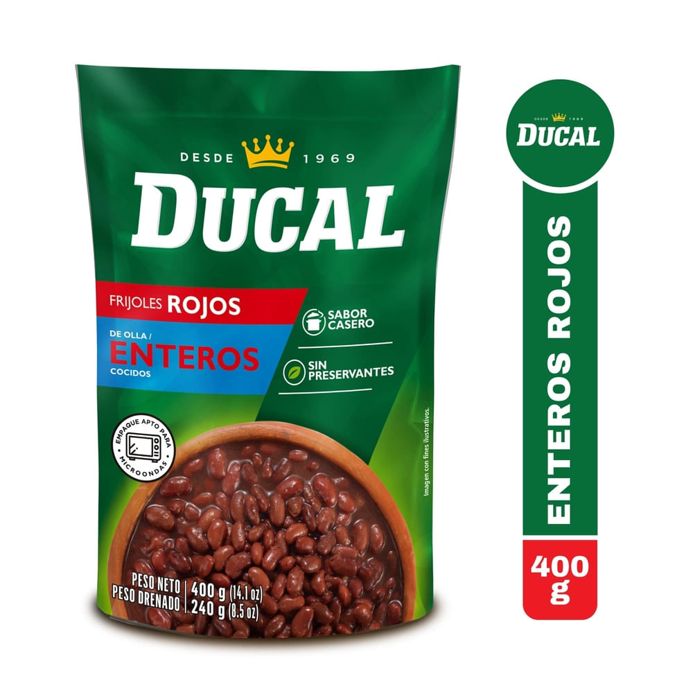 Frijoles Enteros Ducal Rojos - 400 g