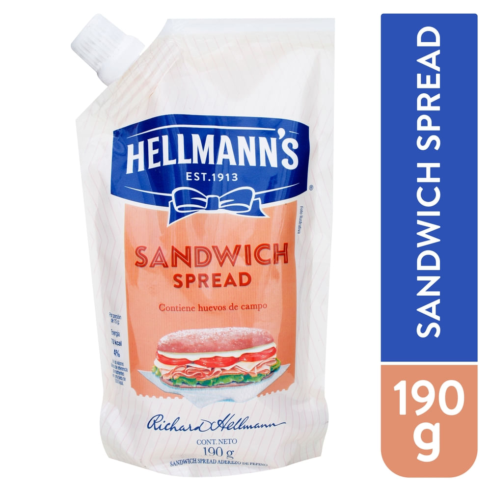 Aderezo Hellmann's para sándwich Doypack - 190 g