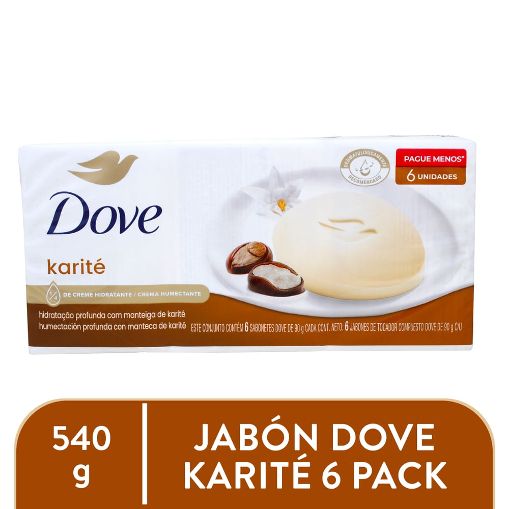 Jabón Dove Con Karité en Barra - 540 g