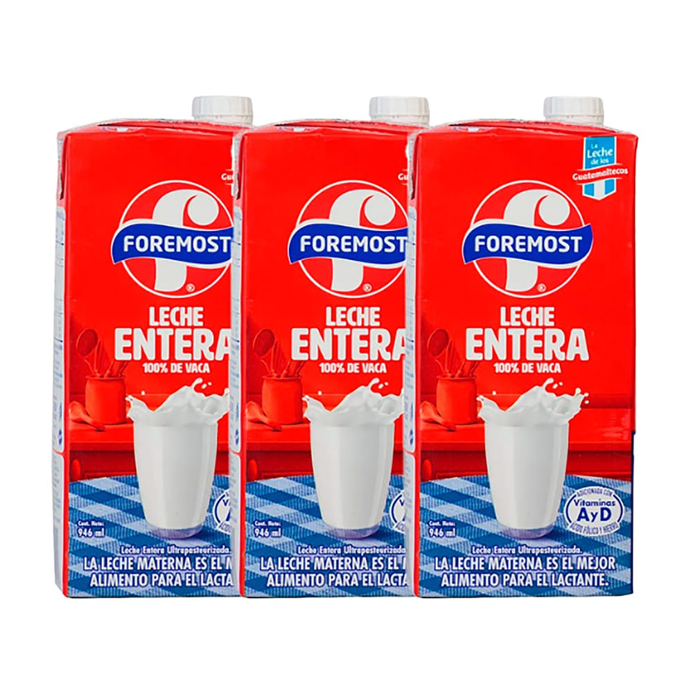 Leche Entera Foremost 3 Pack - 946ml