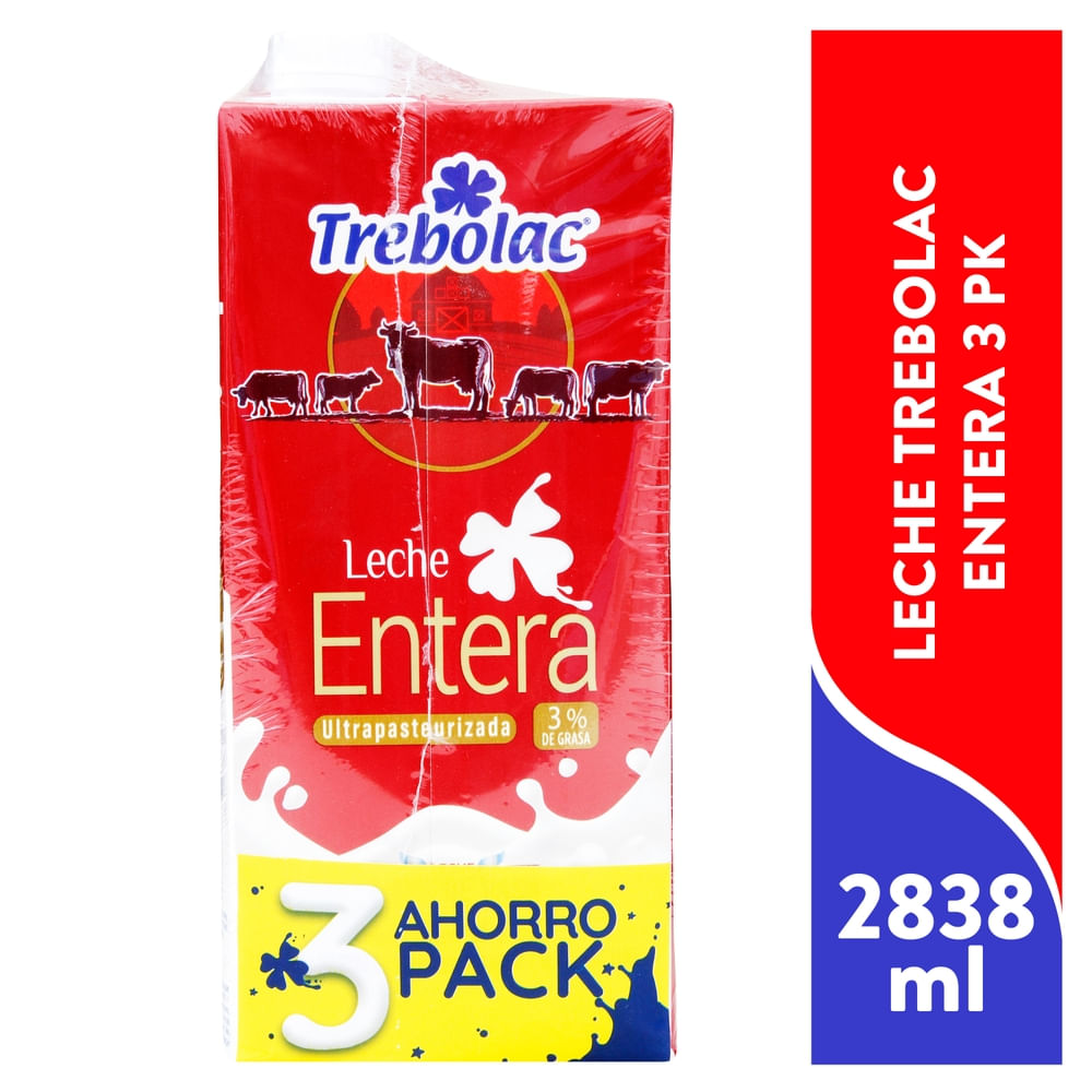 Leche Entera Trebolac 3 Pack - 2838ml