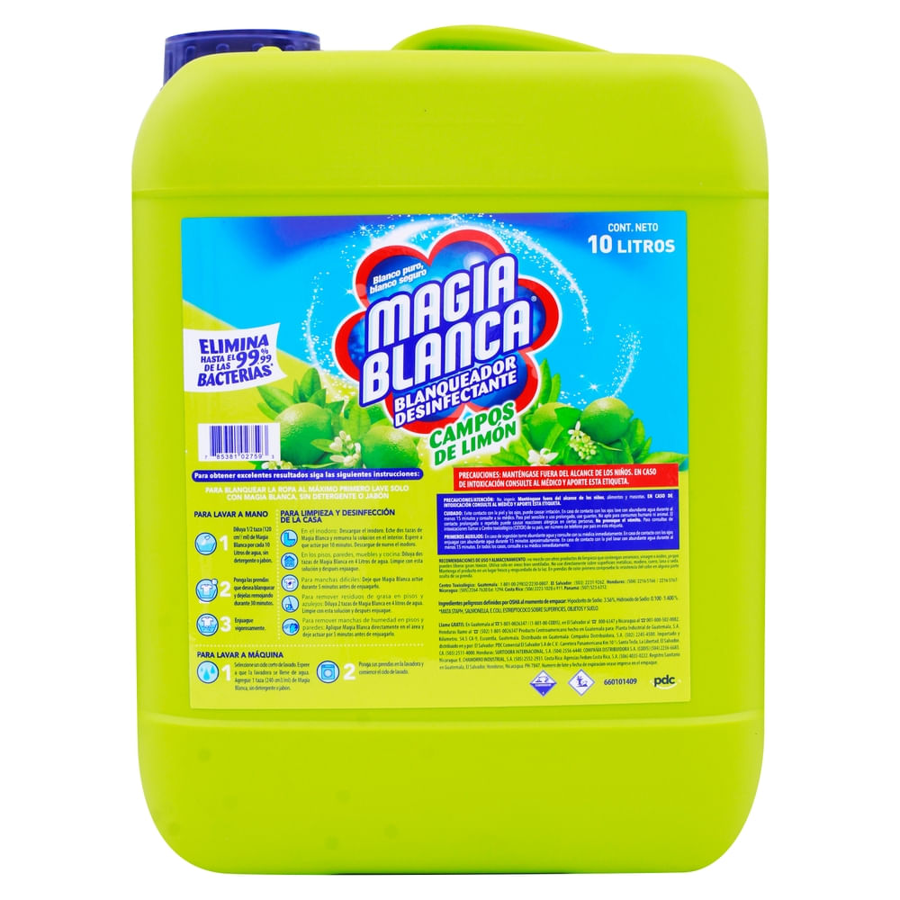 Cloro Magia Blanca Caneca Limon - 10 L