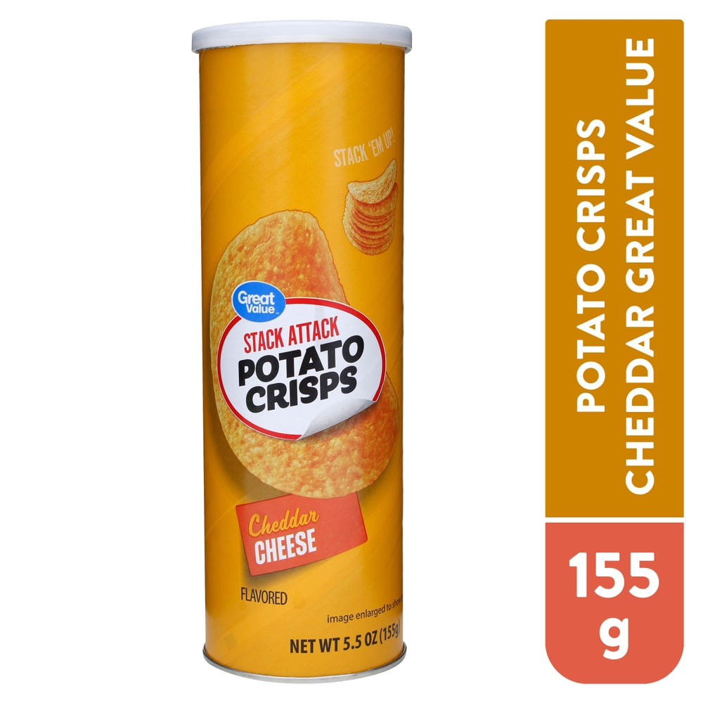 Papas Great Value Sabor Queso Cheddar Tubo - 155 g
