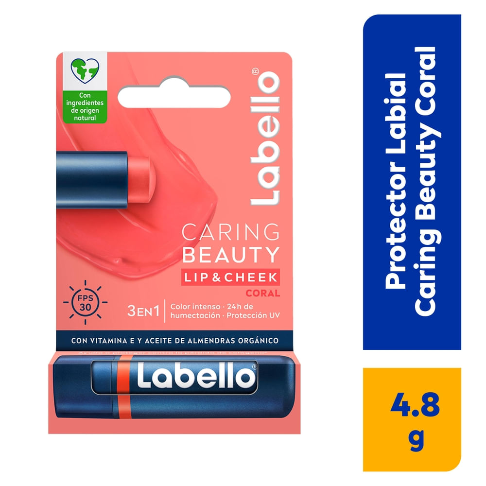 Protector labial Labello beauty coral - 4.8 g