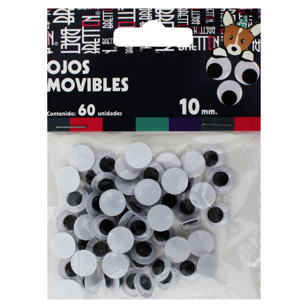 Ojos moviles Barrilito tamanos surtidos - 66 Uds